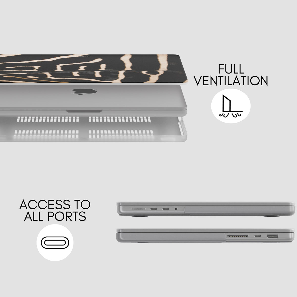 WILD ZEBRA — MacBook Case